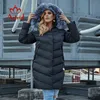 Astrid hiver arrivée doudoune femmes avec un col de fourrure vêtements amples vêtements d'extérieur qualité manteau d'hiver FR-2160 211223