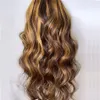 Full Shine U Shape Pruik Menselijk Haar Clip in Pruiken 16 Inch U Deel Pruiken Remy Menselijk Haar Ombre Highlight Color Ash Blonde Halve Pruiken voor Vrouwen