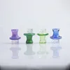 Nuovo stile di vetro UFO Spinning Carb Cap con 25mm OD 4Kind Colors Tappo di vetro per 25mm Quartz Banger Nails Glass Water Bong