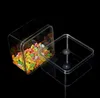 New9.5 * 9.5 * 6.5cm Plástico Grau de Alimentos PS Clear Bolo DIY Cookies Box Biscoito Embalagem de Candy Box Recipiente RRF12977