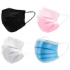 US-Lager !!! Einweg-Gesichtsmasken Rosa Weiß mit elastischer Ohrschleife 3-Ply atmungsaktive Staubluft-Anti-Umweltverschmutzung Gesichtsmaske Mundmasken Erwachsener