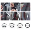 10 pcs DIY 100% Genuine leather steering wheel cover soft Sew Breathable steering cover for diameter 38cm Classical car steering wheel Beige