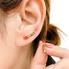 Pendientes de diamantes de Color dorado de 14k a la moda, pendientes con Clip para mujer, joyería llamativa de boda, pendiente escalador de oreja para niña, regalos 3467606