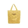 Shopping Bags Designer Brands Hollow Letters Large Straw Tote Fashion Paper Woven Women Shoulder Summer Beach Handbag Luxury Big Bali Bag 220301