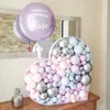 DIY Anniversaire Numéro Ballons Boîte De Remplissage Cadre Mosaïque Coeur Boules Anniversaire Baby Shower Décorations De Mariage Partie Toile De Fond 220225