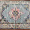 Tapis de cuisine rétro Style persan chevet Vintage Floral tapis ethnique bohême tapis lavable pour sol salle de bain paillasson 220301