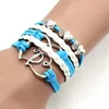 Infinity Heart Bracelet Multi layer Leather Wrap Bracelets women bracelets cuffs fashion jewelry will and sandy gift