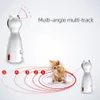 Cat Interactive Toy LED Laser Funny Toy Auto Rotating Cat Training Training Underhållande leksak Multi-vinkel justerbar USB-laddning Q11306D