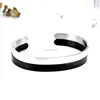 Simple Blank Stainless steel bracelet Gold Black open adjustable Bangle cuff wristband for women men fashion jewelry will and sandy gift