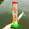 Szklane bongs unikalne 10 -calowe bong recyklator mocny hakahs dab platformy prysznic percolator platforma olejna glow w ciemnej rurze wodnej