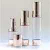 15ml 30ml Makeup Empty Cosmetic Container Airless Pump Plastic Bottles Lotion Liquid Refillable for Travelling 10pcspls order