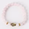 Charme pulseiras de pedra natural grânulos de ouro cabeça bracelete tigre olho ioga frisado pulseiras para homens mulheres amigo presentes