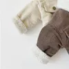 Coat born Baby Girl Boy Corduroy Jacket Infant Toddler Child Autumn Spring Winter Warm Thick Kid Outwear Clothes 0-3Y 220826