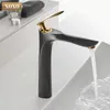 XOXO Basin Faucets Cold and Hot Single Hole Mixer Tap Black White Gold Mixer Tap For bathroom Sink Taps 20055-1 T200107