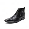 Сплошная черная плюс подлинная кожаная мужчина бизнес -обувь классическая защедитель