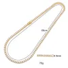 TBTK Round Cut 3mm/ 4mm/ 5mm Iced Out Tennis Chain Gold Jewelry Silver color Simple Style Luxury Charm Necklace Unisex Gifts X0509