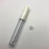 2.5 ml esbelto transparente de contenedores de brillo de labio vacío Tubo tapa tapa de tapa pincel punta de pincel aplicador paradas de goma de 6 colores