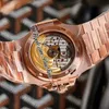 TWF Jumbo Platinum Ruby Bezel Rose Gold 5711 zwarte textuur wijzerplaat A324 automatisch herenhorloge Hip Hop Edition PTPP 2021 Puretime 2850