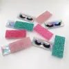 En yeni kirpik kutusu Özel Kirpik Ambalaj Kutusu Doğal Uzun Mink Kirpikleri için Glitter Rhinestone Kılıfı 3D Mink Kirpikler1525751
