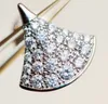 2021 Hot sale Luxurious quality fan shape with diamond for women wedding jewelry gift free shipping PS3562