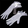 Bridal Gloves Women Lace Mesh Ladies White wrist Large Bow Knot Marriage Party Accessories