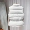 Ultra Light Down Vest Femmes Court Coupe-vent Manteau léger Gilet chaud Femme Blanc Canard Veste sans manches1