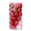 30pcs 6cm boules de Noël en plastique 2021 décorations de Noël de Noël pour la maison ornements de pendentif d'arbre de Noël 201127