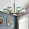 Modern led chandelier home decoration stained glass chandelier light luxury living room bedroom dining room chandelier lighting