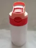 Bottiglia d'acqua per bambini da 12 once con sublimazione in bianco, 6 colori, 350 ml, con coperchio in cannuccia, bicchieri in acciaio inossidabile, SPEDIZIONE MARE CCA12598