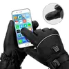 Winter Gloves Heated Waterproof Guantes Moto Touch Screen Battery Powered Motorbike Racing Riding 220106