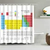 Periodic Table of Elements Bathroom Curtains Waterproof 3D Print Shower Curtain White Fabric Curtain For The Bath 2010299129304