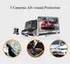 2021 Nowy 4,0 calowy Full HD 1080p Car DVR Dual Obiektyw Kamera Night Vision Registrar 3 Kamery Samochód Recorder DashCam Camcordr