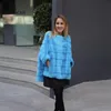 Fursarcar echte nertsen bontjas lederen poncho natuurlijke herfst winter vrouwen echte bont luxe kleding voor vrouwelijke bovenkleding 201212