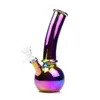 8 Inch Electroplate Glass Bong Dab Rig Hookah Tobacco Water Pipe Oil Rigs Showerhead Perc Percolator Smoking Pipes Beaker Bongs 14mm Bowl Downstem