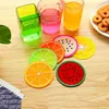 Fruit Shape jelly color Silicone Antislip Kawaii Cup Mat Mug Dish Bowl Placemat Coasters Base Kitchen Accessories Table Decoration