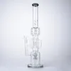 21 Inch Hookahs Drum Barrel Perc Thick Glass Bongs Slitted Rocket Percolator Oil Dab Rigs Recycler Big Bong Water Pipes 14mm Femal3707873