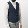 2021 chalecos de novio marrones clásicos de lana Groomsmen chaleco Fit delgada para hombres traje de negocios