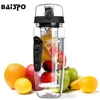BAISPO 32 OZ 900 ML BPA Ücretsiz Meyve Demlik Suyu Shaker Spor Limon Su Şişesi Tur Yürüyüş Taşınabilir Tırmanma Kamp Şişeleri 201106