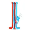 hauteur de la pipe à fumer Narguilé portable bon marché Silicone Bongs plate-forme pétrolière en cire Tuyaux d'eau en silicone