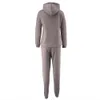 Xuanshow Fashion Women Tracksuit Autumn Winter HoodiesLong Pants 2 قطعة مجموعة Concunto Moleton Feminino T201031