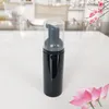 Bottiglie di schiuma da viaggio nera da 50 ml Bottiglie di schiuma di plastica con pompa nera / oro / argento Dispenser di schiuma di sapone per lavaggio a mano Bottiglia gorgogliante