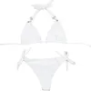 Sexy bandaż bikini stroje kąpielowe kobiety brazylijski zestaw bikini 2021 stały strój kąpielowy wyciąć lato plażowy kostiumów kąpielowych pływać