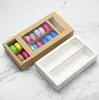 Kraft Card Paper Paper Macaron Box Коробки торта с чистым окном Шоколадные коробки Печенье Bakebuit Boke Bakeware Упаковка Праздник Подарочная коробка Sea KKC5140