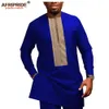 Африканская мужская одежда повседневное спорное костюм Dashiki Blouse Blouse Ankara Pants 2 кусок набор плюс размер.