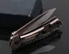 Высочайшее качество 0801CF Flipper складной нож M390 атласный лезвие TC4 титановый сплав + карбоновое волокно ручка шарикоподшипника системы EDC ножей