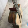 Custom Solid Spruce Top Cutaway Acoustic Guitar KOA Back Side with Customized Pickguard