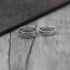 925 Sterling Silver Six Words Om Mani Padme Hum Rings For Couple Lovers Tibetan Shurangama Mantra Buddhism Jewelry 211217