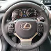 För Lexus ES RX ES300 NX200 DIY Custom Leather Hand-Sewn Steering Wheel Cover Car Interior Tillbehör