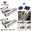 Universal Muffler Stainless Steel 304 2.25" /2.5" /3.0" Electric Exhaust Downpipe Cutout E-Cut Out Dual-Valve 1 in 2 Remote Wireless