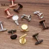 BoYuTe 20 Pieces Lot 6 Colors Round 12MM 14MM 16MM 18MM 20MM Cabochon Base Cuff Links Blank Tray Bezel Diy Jewelry Findings Comp259Y